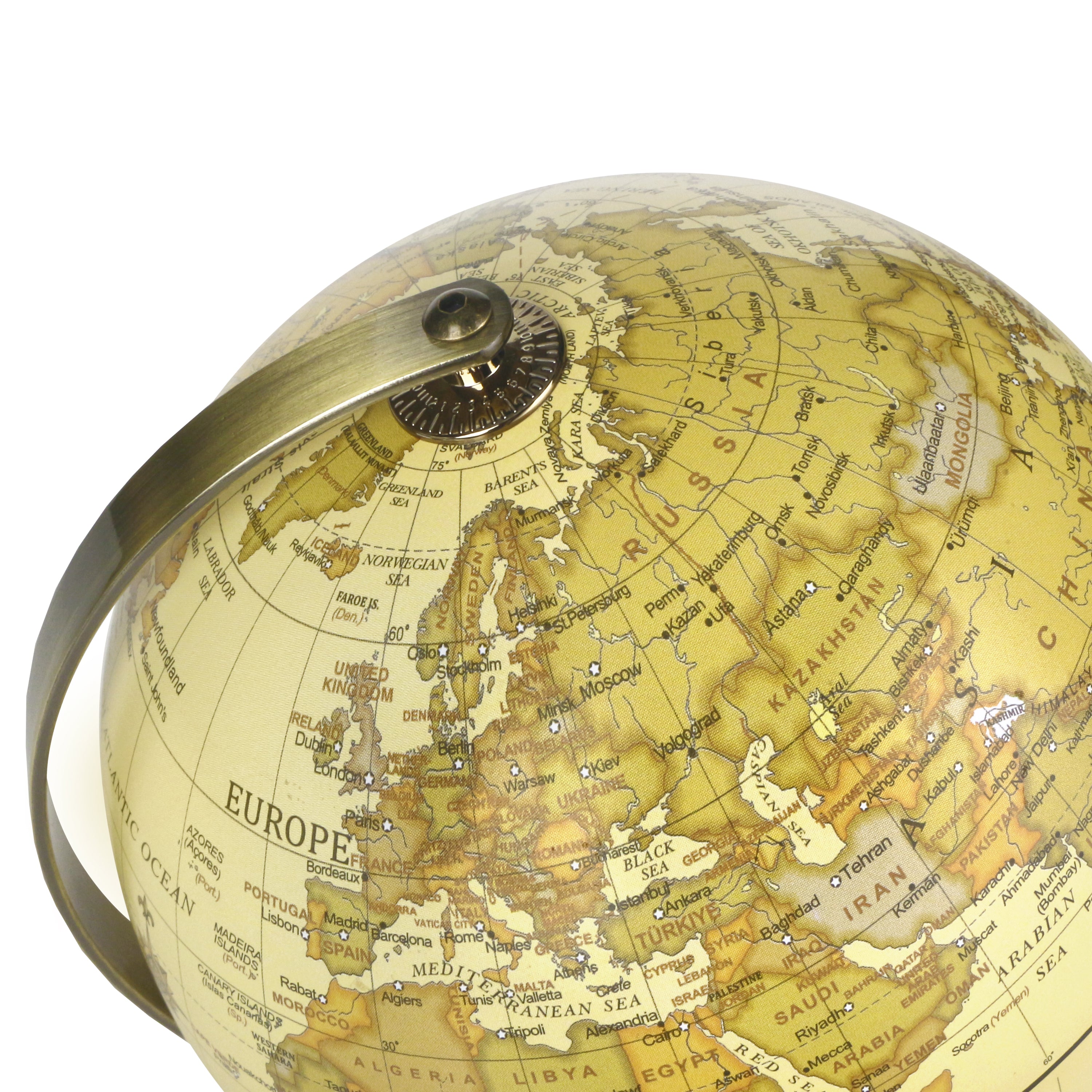 TOPGLOBE World Globe Mini Antique Globe - Educational