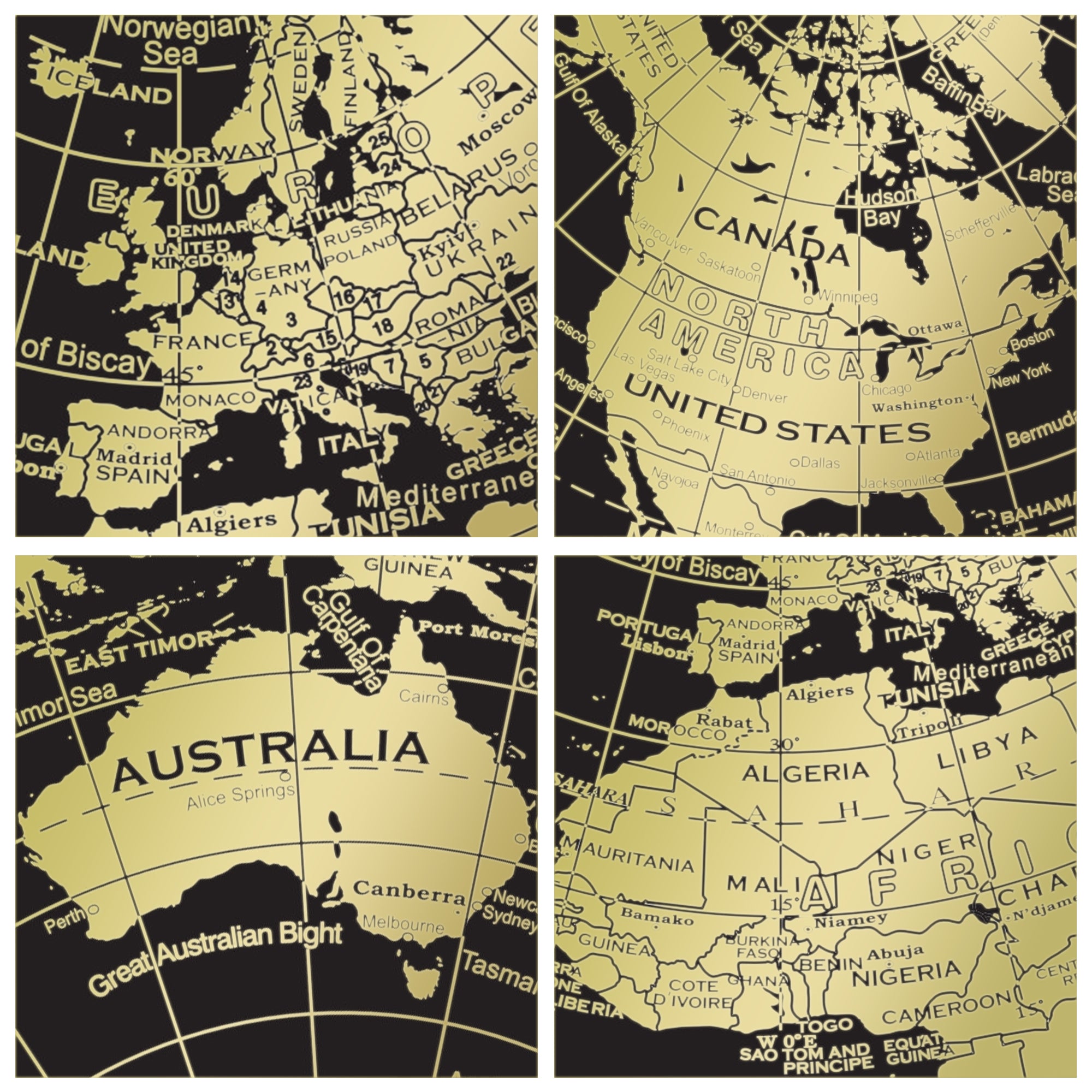 TOPGLOBE World Globe Mini Antique Globe - Educational