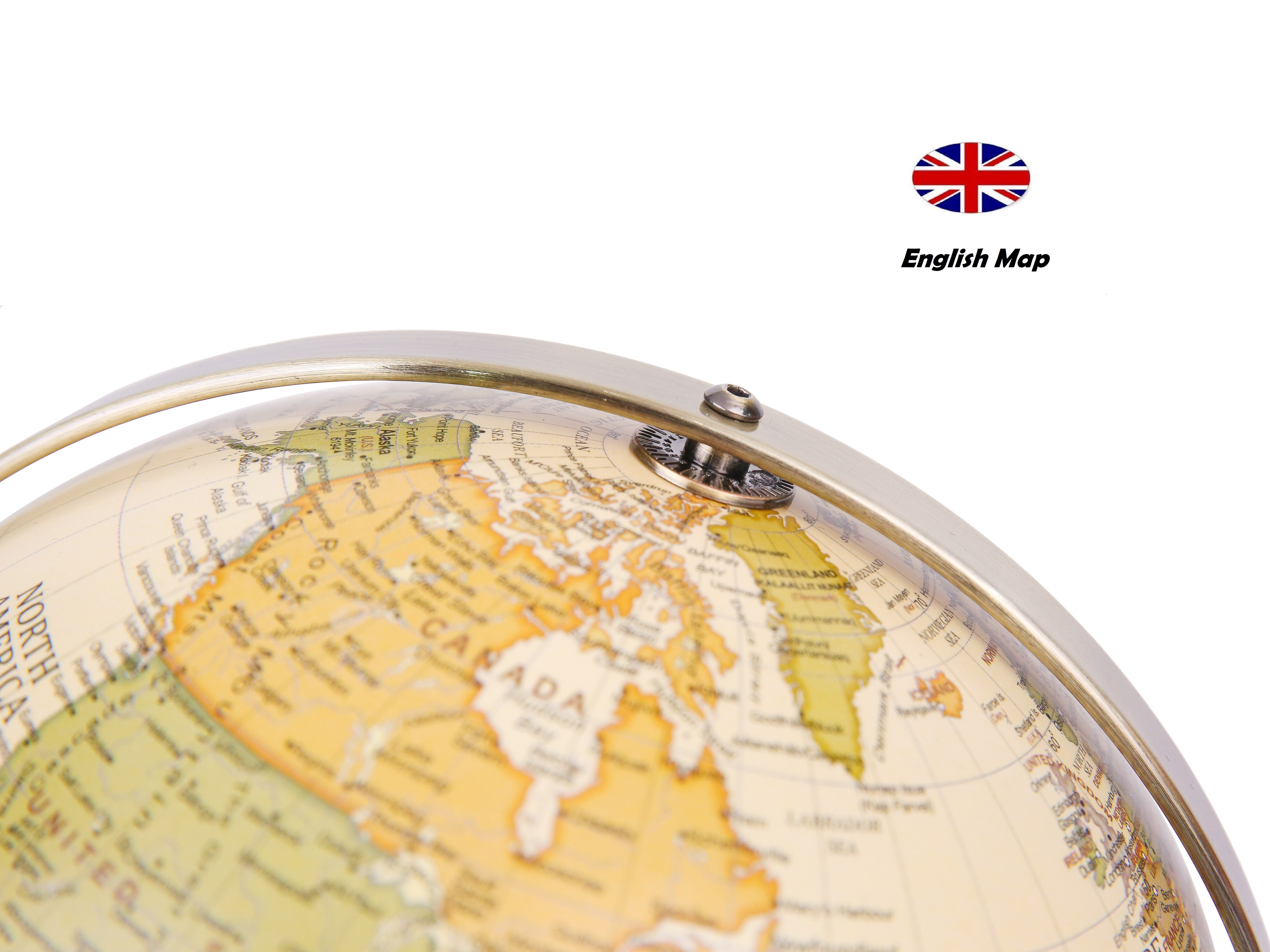 Exerz Antique Globe Metal Arc and Base Bronzed Colour