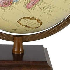 EXERZ 30cm Antique Globe with Wooden Square Base
