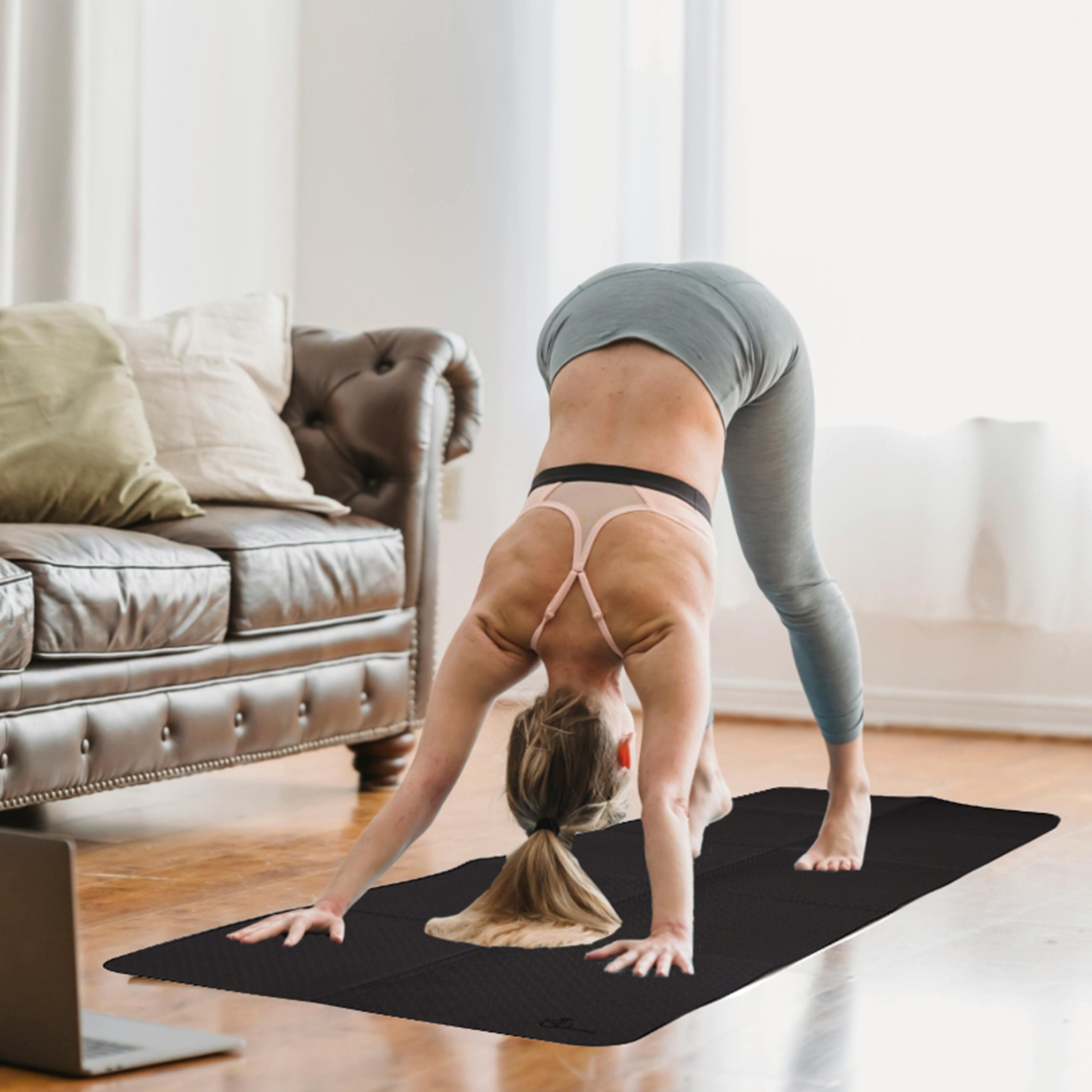 EXERZ Foldable Yoga Mat – Portable, Anti-Slip, Travel & Home Workout