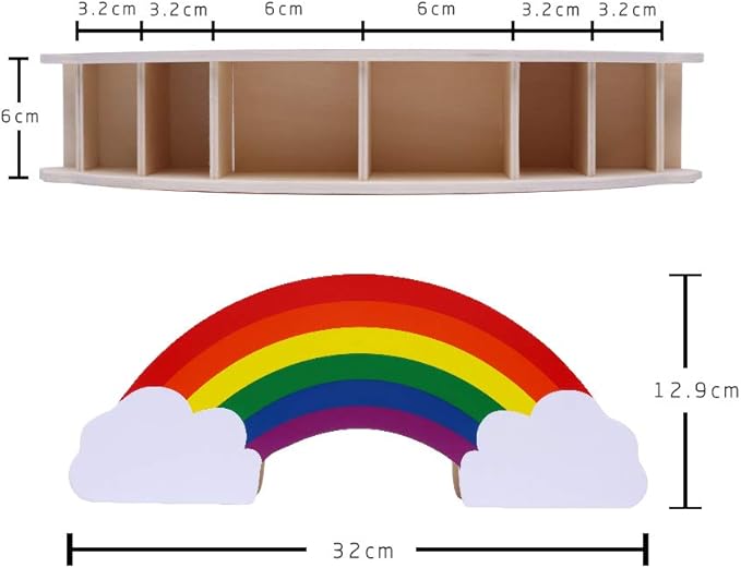 EXERZ Rainbow Desk Organiser Pencil Holder Desk Tidy Crayon Holder Makeup Storage