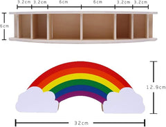 EXERZ Rainbow Desk Organiser Pencil Holder Desk Tidy Crayon Holder Makeup Storage