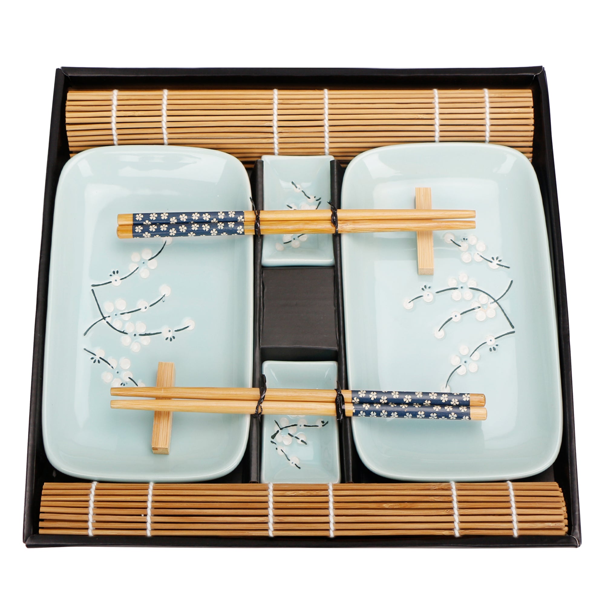 Exzact Sushi Plate Set 10pcs,Highquality Porcelain,Gift Box
