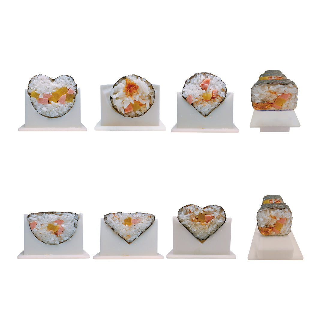 EXZACT Sushi Maker Kit 10pcs, Rice Roll Mould Set 5 Unique Shapes