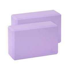 EXERZ Yoga Blocks – 2pcs, Anti-Slip, High Density, Travel-Friendly Pilates Bricks (Lavender)