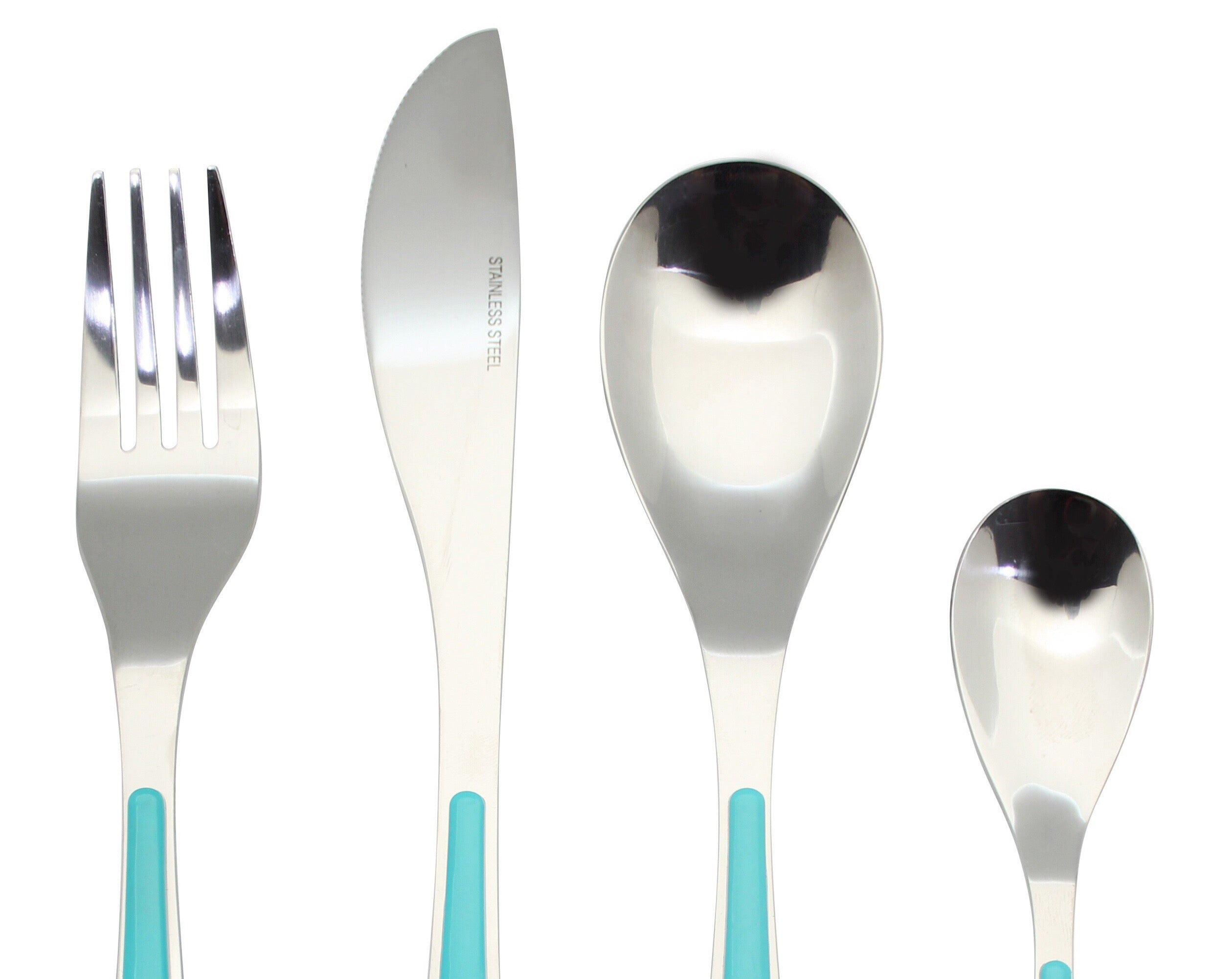 Exzact Cutlery Set 24pcs Stainless Steel in a Plastic Holding Rack