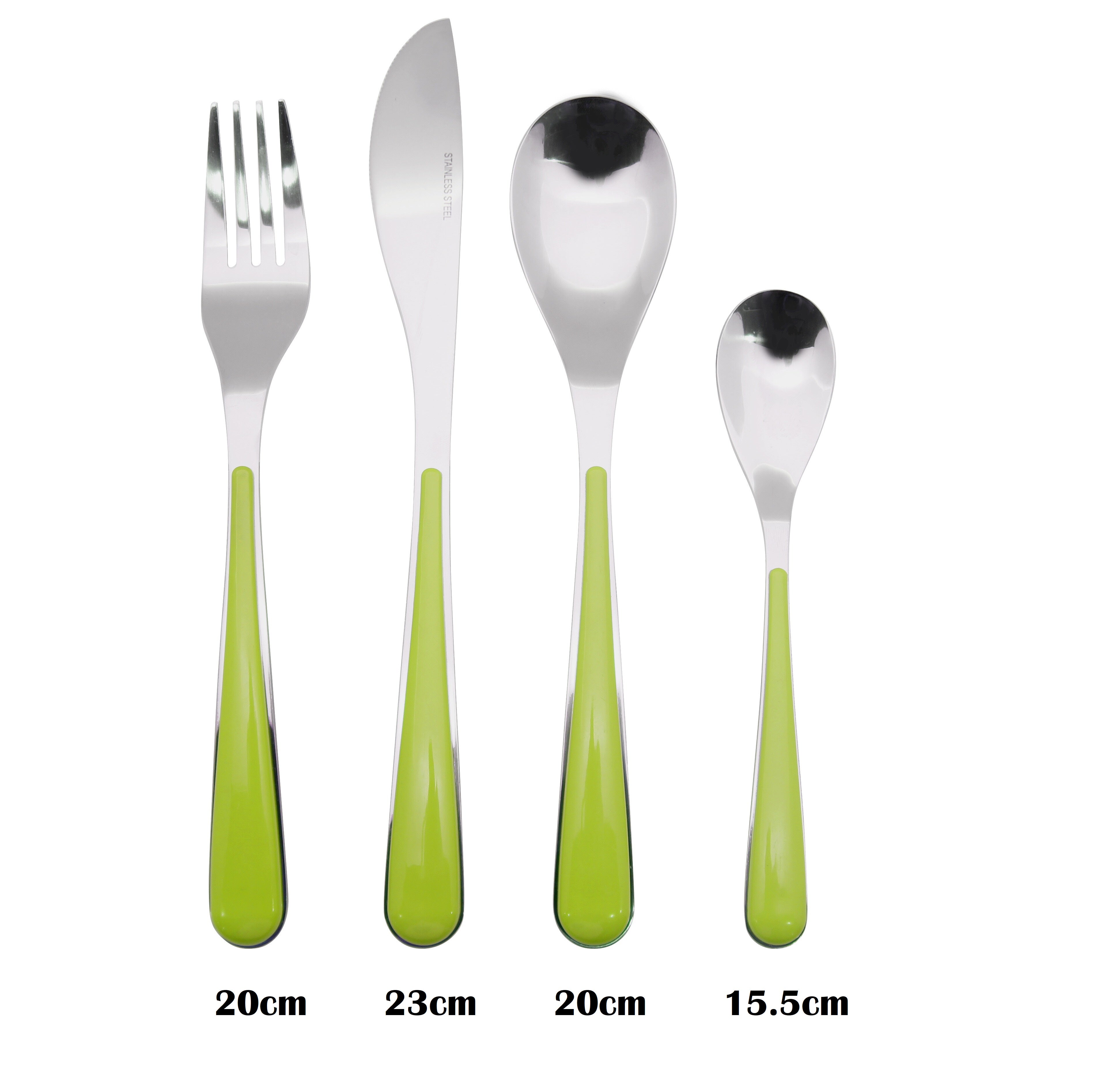 Exzact Cutlery Set 24pcs Stainless Steel in a Plastic Holding Rack