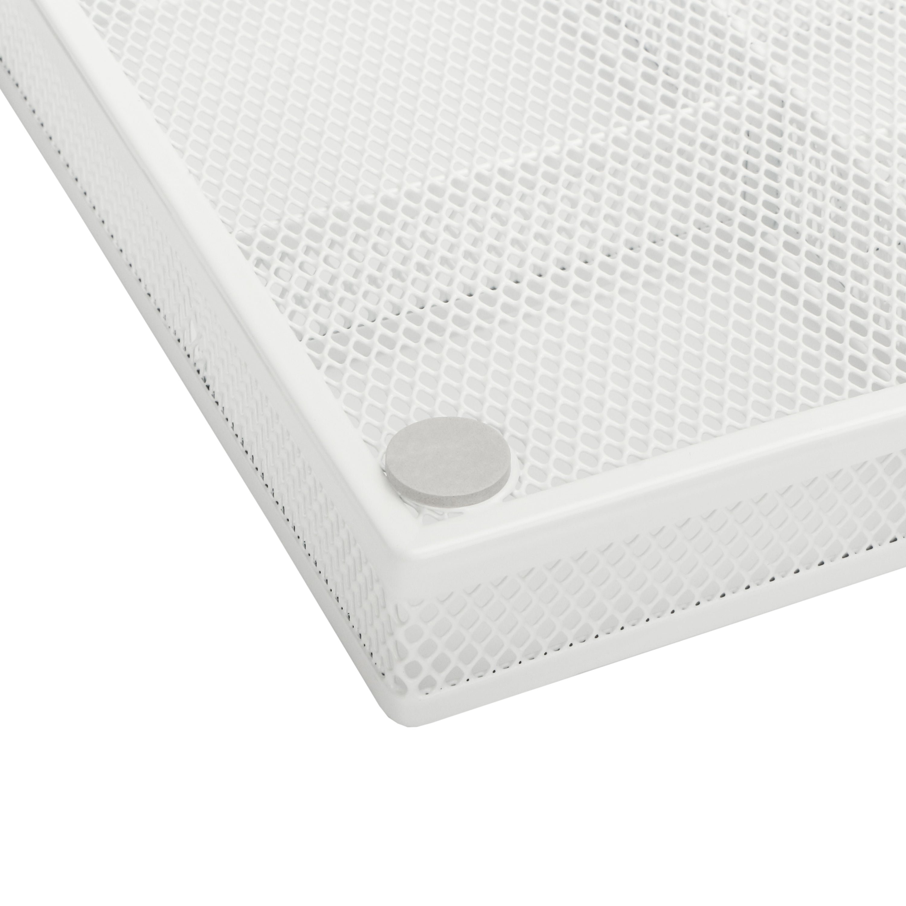 EXERZ Mesh Organiser Tray – Metal Desk Drawer Insert with 9 Compartments (White)