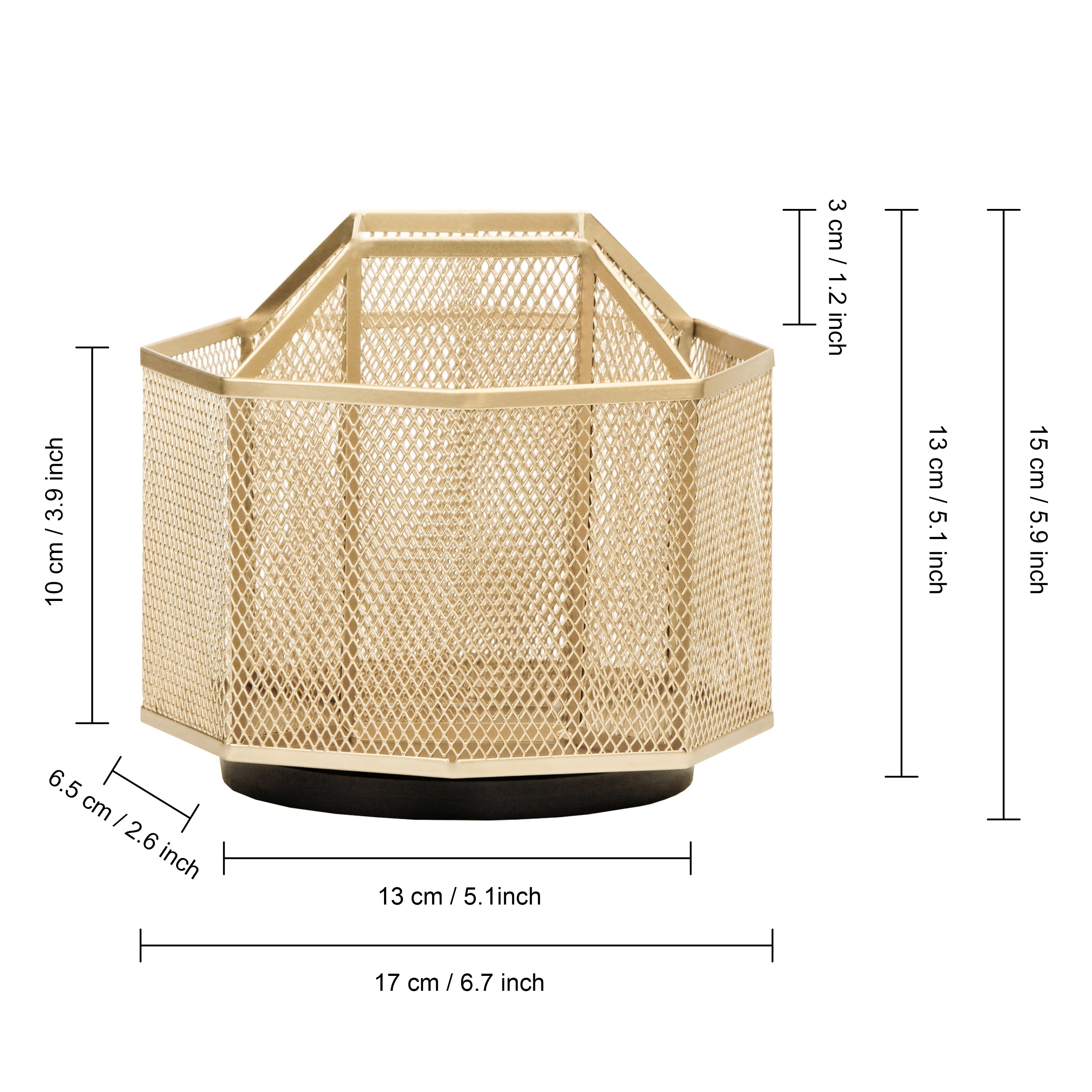EXERZ Desk Organiser/Pencil Holder/Multifunctional 360 Rotating