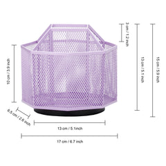 EXERZ Desk Organiser/Pencil Holder,Multifunctional 360 Rotating , Light Purple