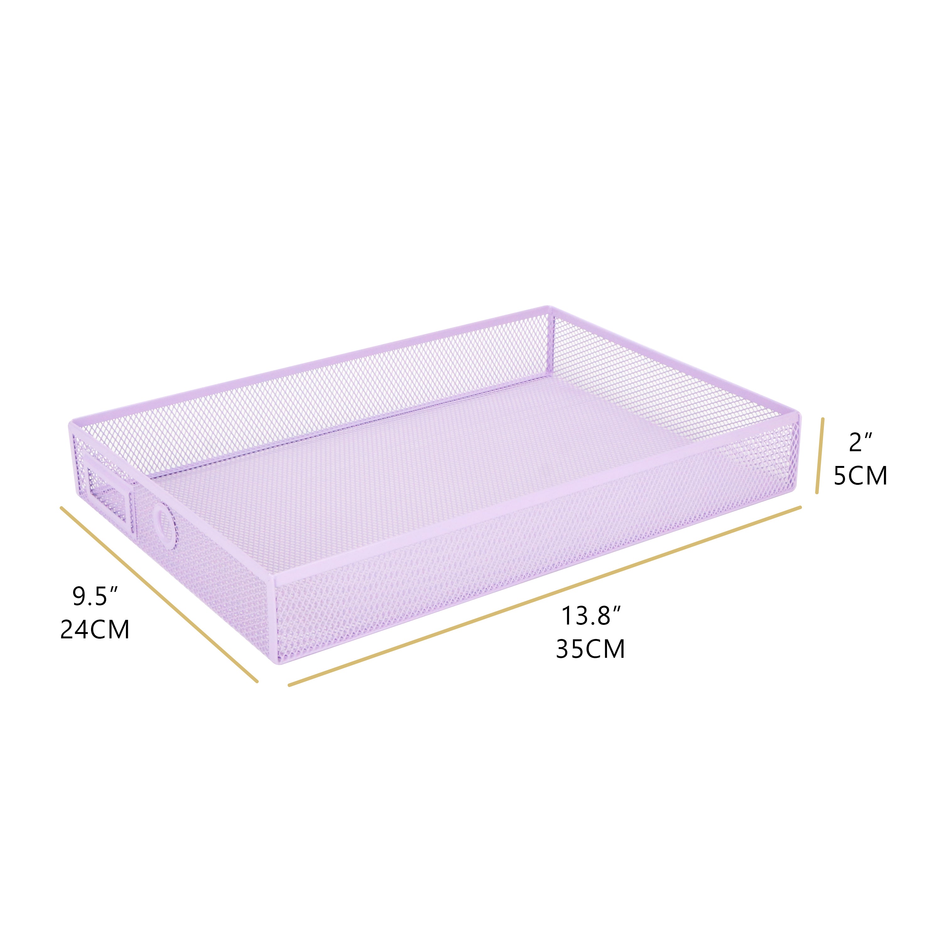 EXERZ Paper Sorter 3 Tier Drawers A4 /Letter Tray, Light Purple