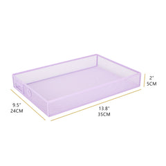 EXERZ Paper Sorter 3 Tier Drawers A4 /Letter Tray, Light Purple