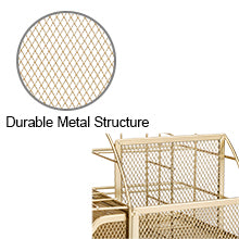 EXERZ Mesh Desk Organiser – 7 Compartments, Multifunctional Metallic Holder