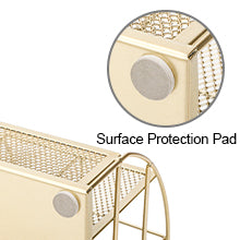 EXERZ Mesh Desk Organiser – 7 Compartments, Multifunctional Metallic Holder