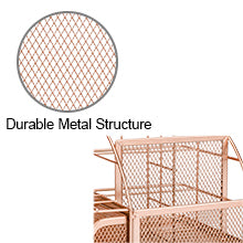 EXERZ Mesh Desk Organiser – 7 Compartments, Multifunctional Metallic Holder