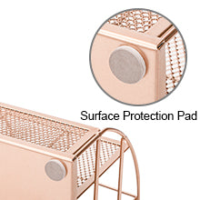 EXERZ Mesh Desk Organiser – 7 Compartments, Multifunctional Metallic Holder