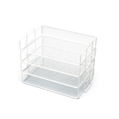 EXERZ Stackable Paper Sorters Letter Tray 4pcs, 4-Tier