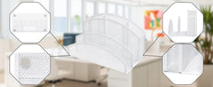 EXERZ Mesh Desk Organiser – 3-Tier Letter Holder with 4 Compartments (White)