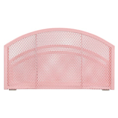 EXERZ Mesh Desk Organiser – 3-Tier Letter Holder with 4 Compartments(Light Pink)