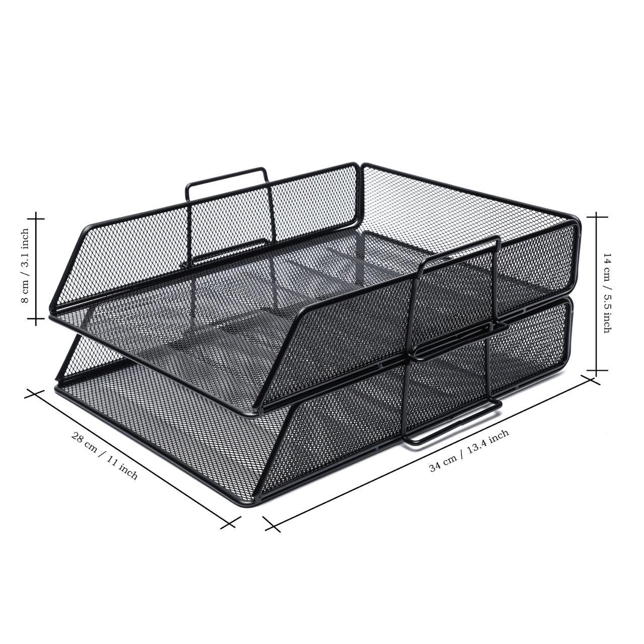 EXERZ Paper Sorter/Tray/Desk Organiser/File Holder 2pcs