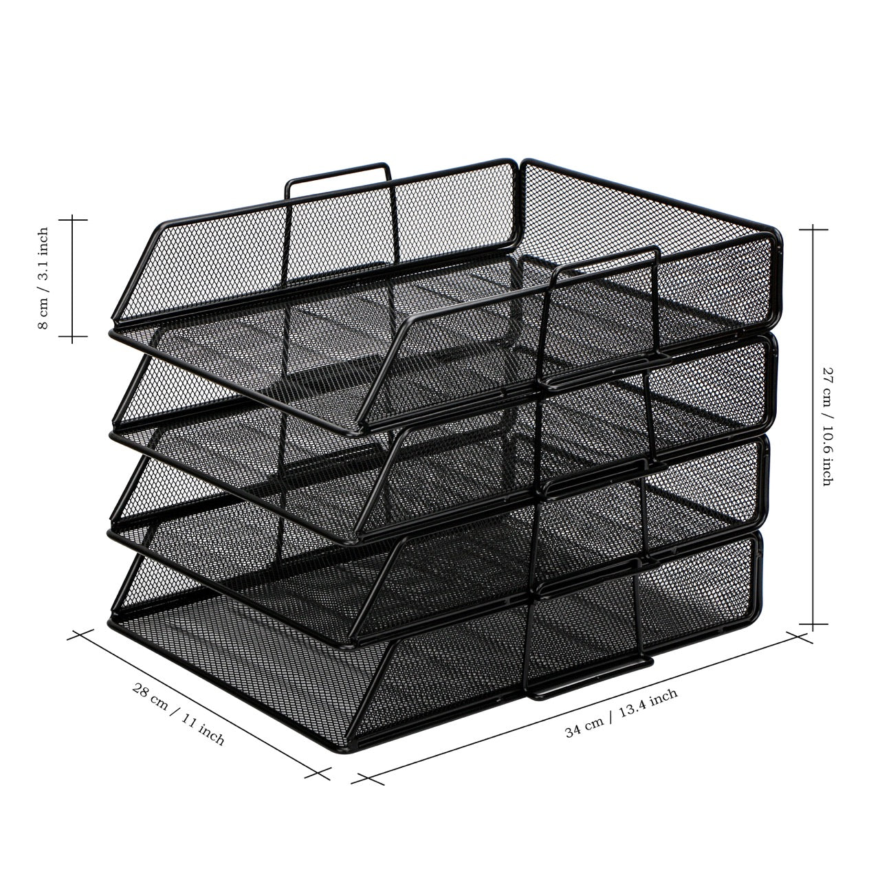 EXERZ Paper Sorter/Tray/Desk Organiser/File Holder 4pcs