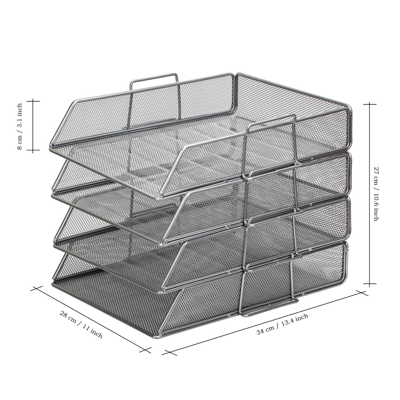 EXERZ Paper Sorter/Tray/Desk Organiser/File Holder 4pcs
