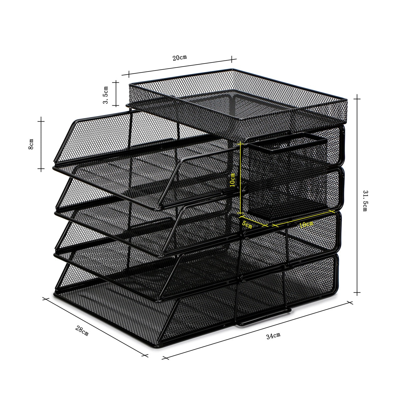 EXERZ Stackable Paper Trays – 6pcs