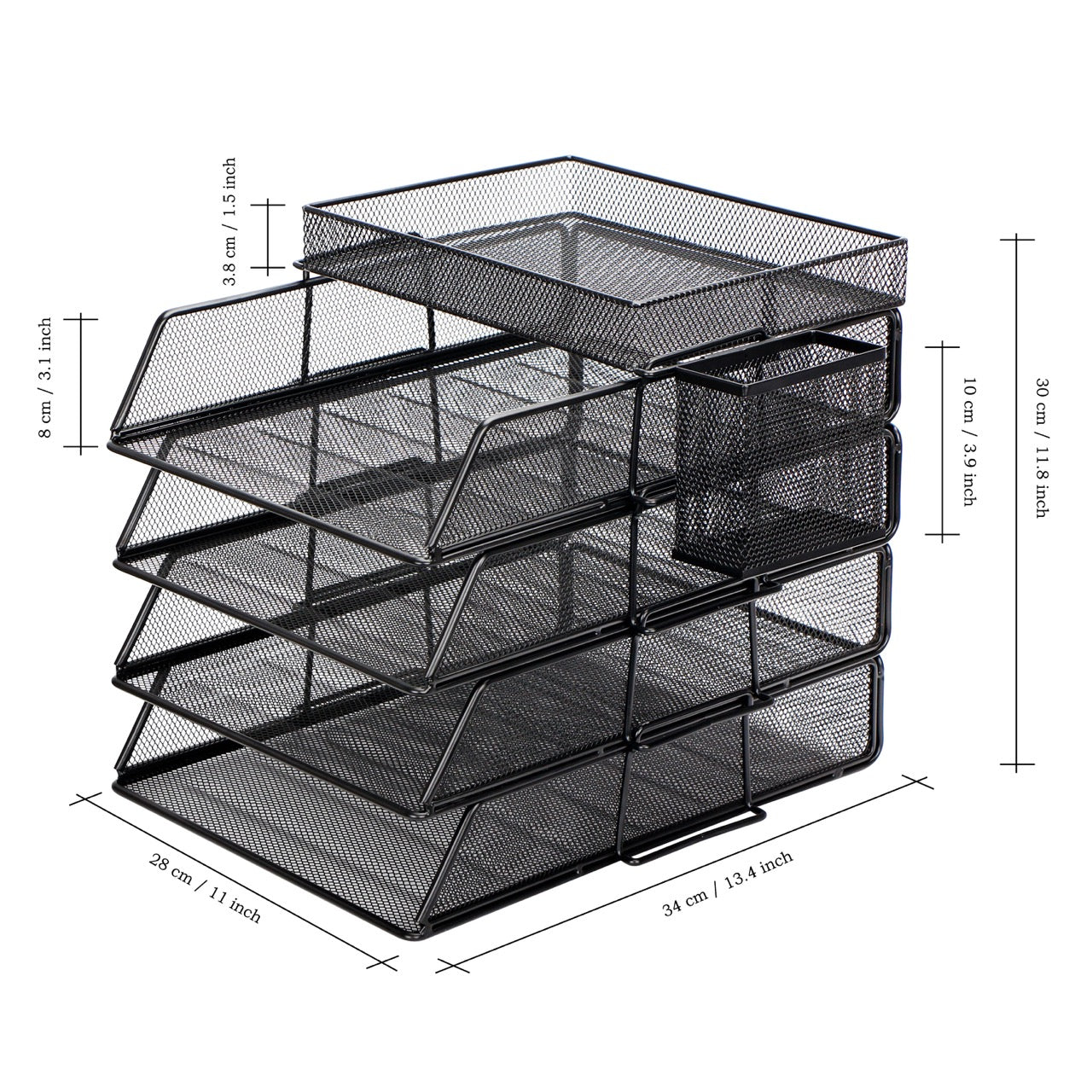 EXERZ Stackable Paper Trays – 6pcs