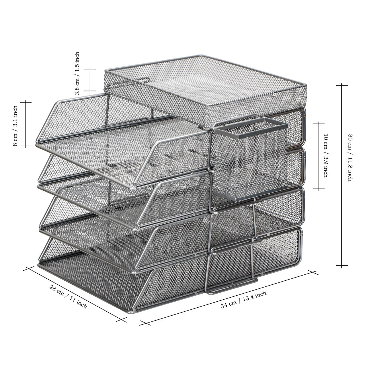 EXERZ Stackable Paper Trays – 6pcs