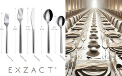 EXZACT 20pcs Cutlery Set Forged Stainless Steel. Dish Washer Safe, Serve for 4