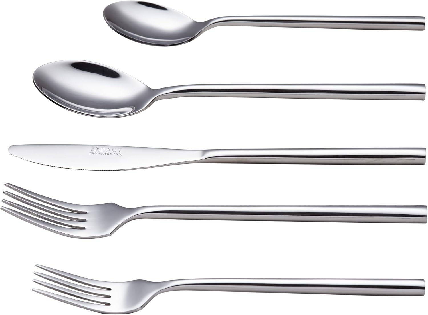 EXZACT 20pcs Cutlery Set Forged Stainless Steel. Dish Washer Safe, Serve for 4
