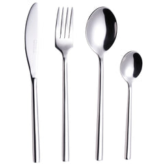 Exzact Cutlery Set Forged Stainless Steel - Forks, Table Knives, Table Spoons, Teaspoons