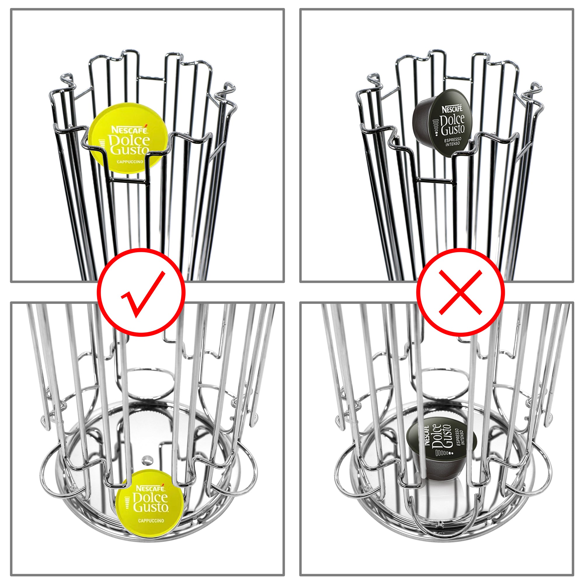 EXZACT Coffee Capsule Holder Compatible with Dolce Gusto(Max Capacity: 32)