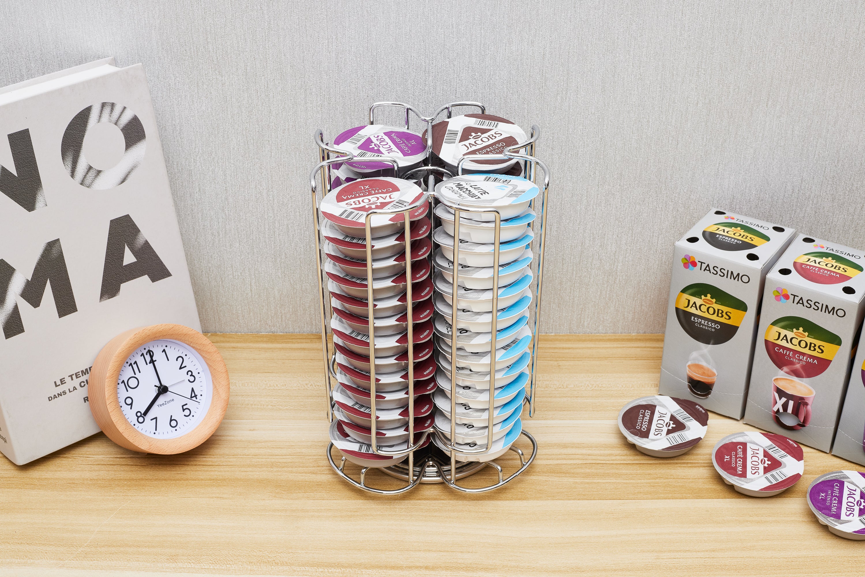 EXZACT Coffee Capsule Holder, Compatible with Tassimo Capsules(52pcs Max)