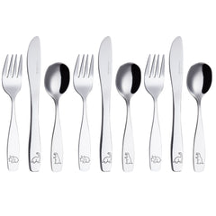 Exzact Childrens Cutlery 9pcs Stainless Steel, Kid Cutlery/Todler Silverware