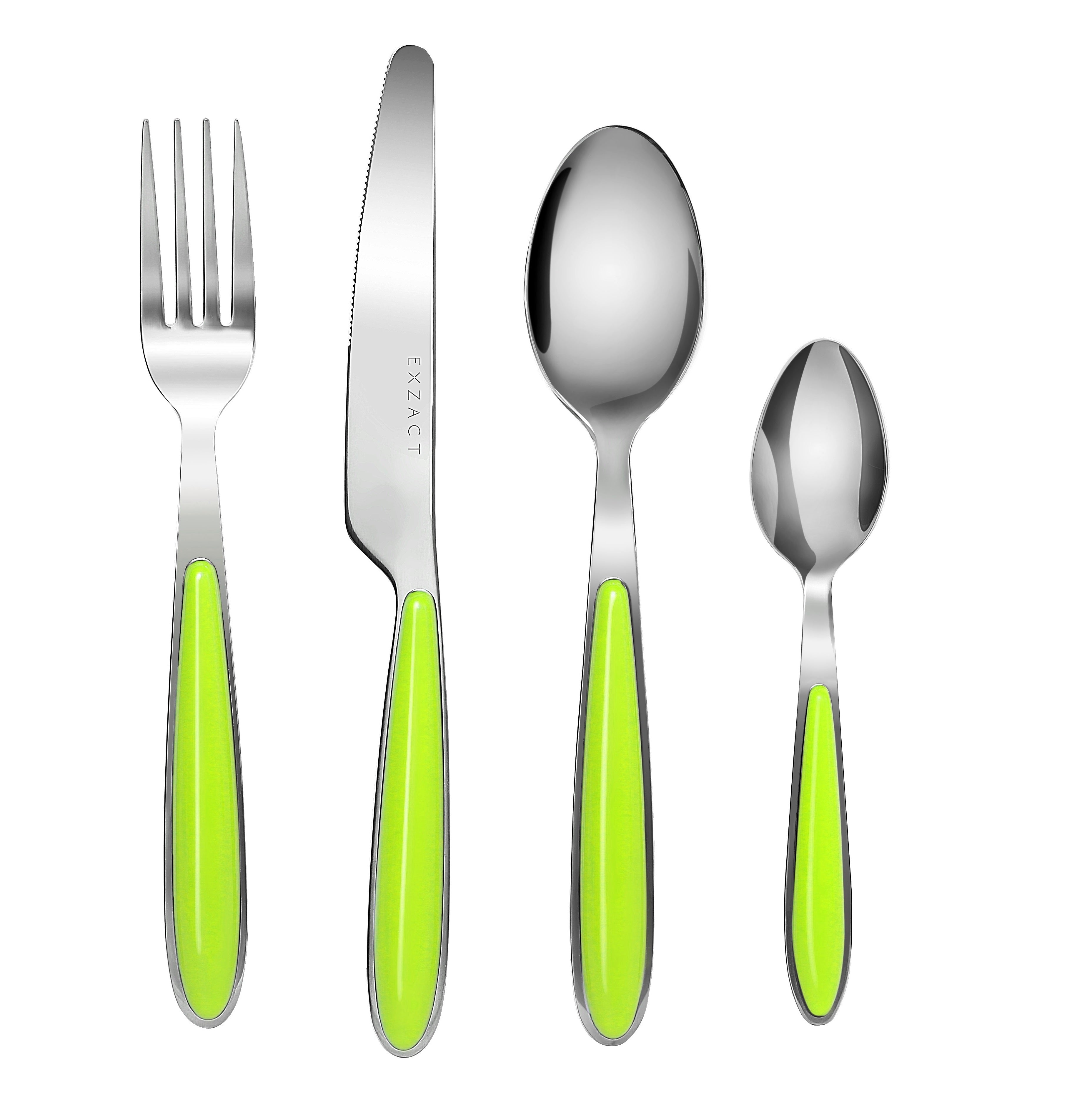 EXZACT Cutlery Set, Stainless Steel with Color Handles - EX07