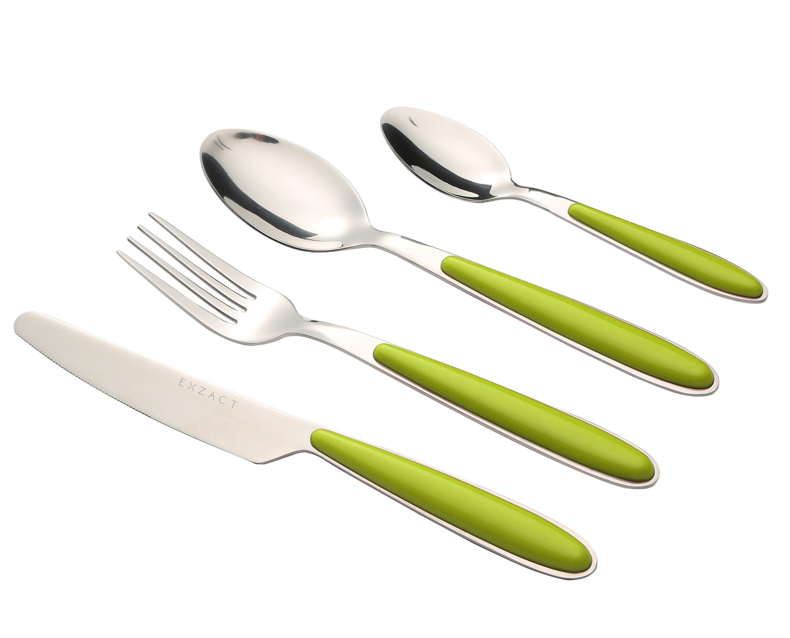 EXZACT Cutlery Set, Stainless Steel with Color Handles - EX07