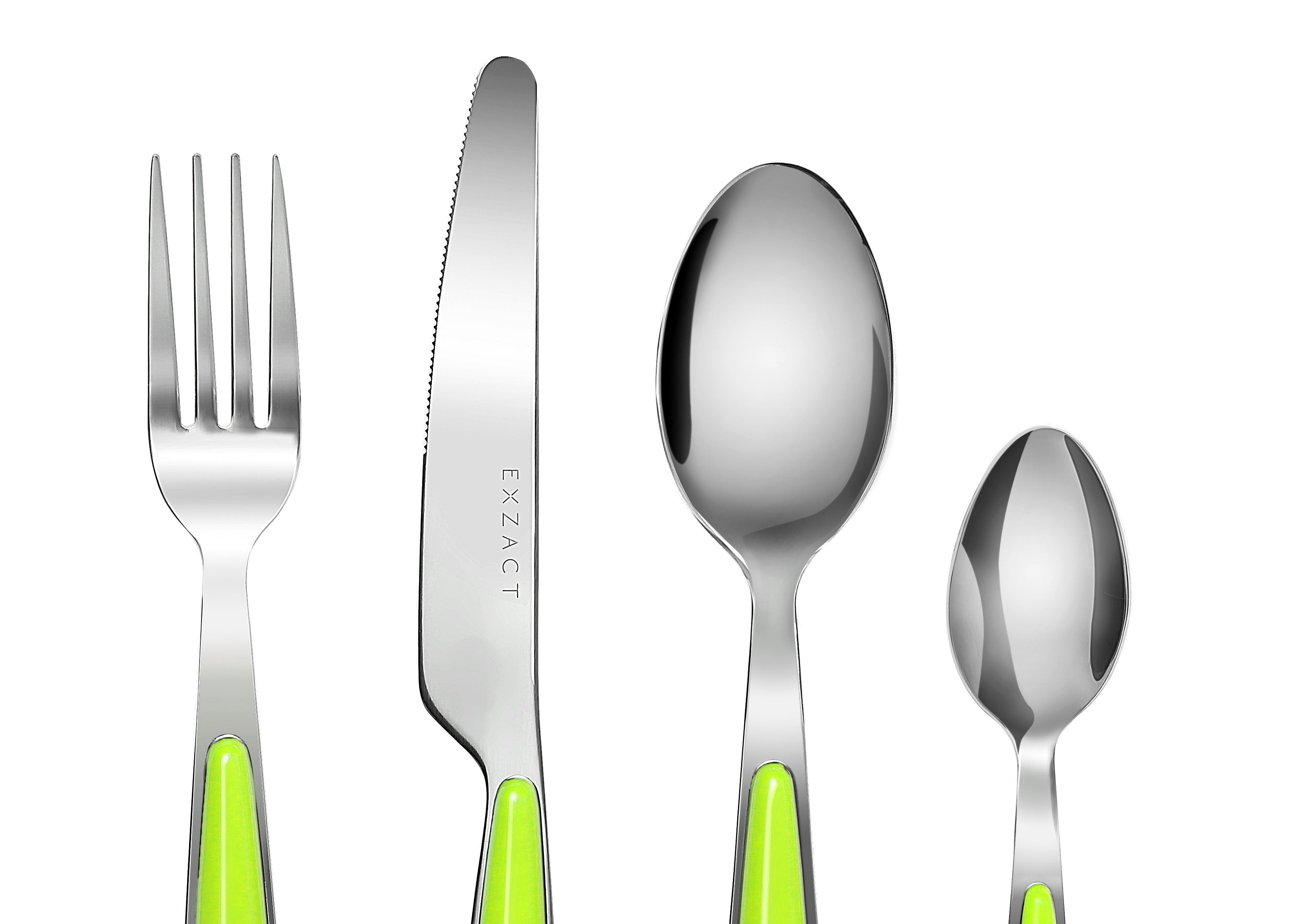 EXZACT Cutlery Set, Stainless Steel with Color Handles - EX07
