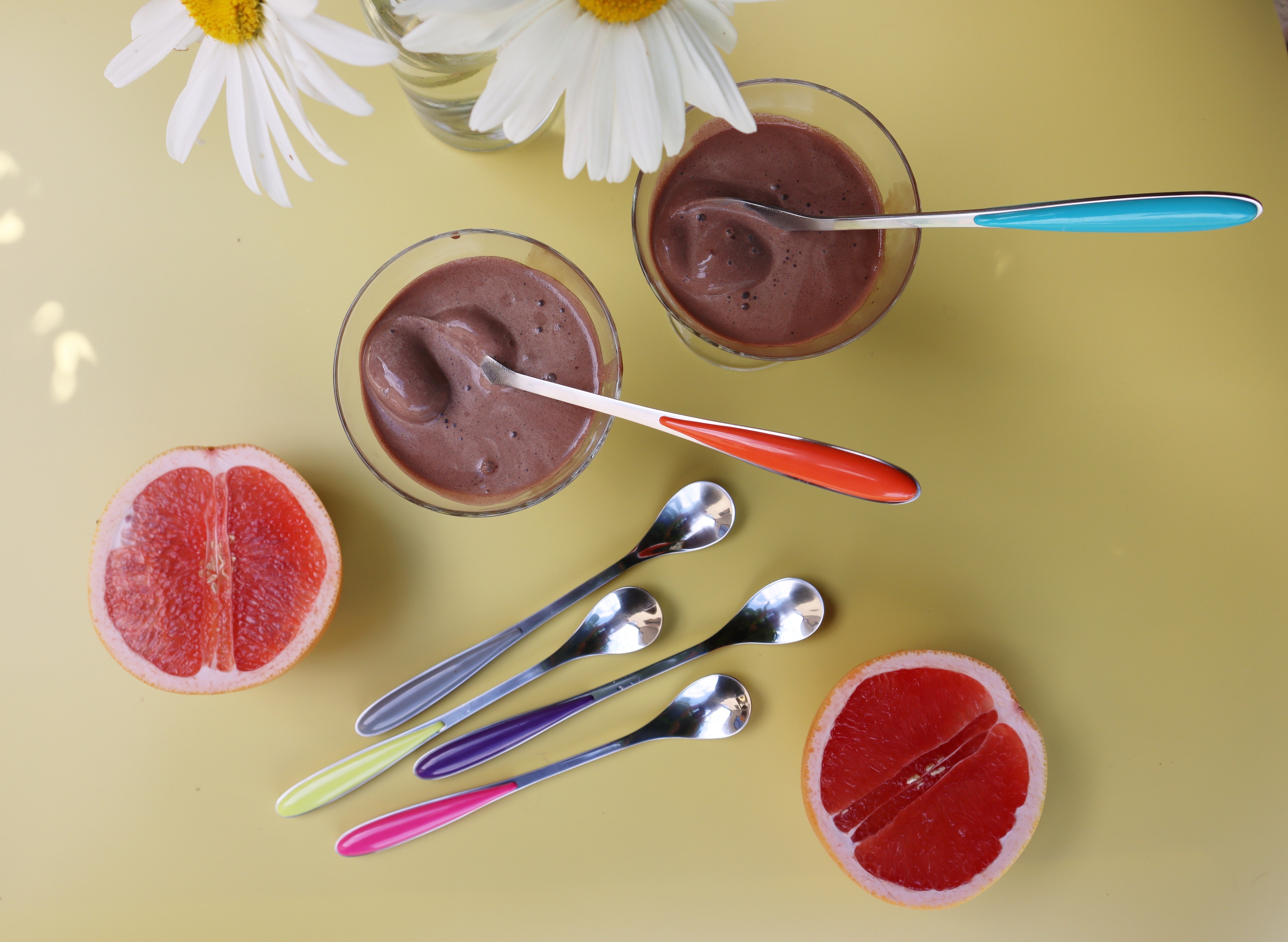 Exzact Ice-Cream Sundae Spoon 6pcs Stainless Steel Assorted Colours