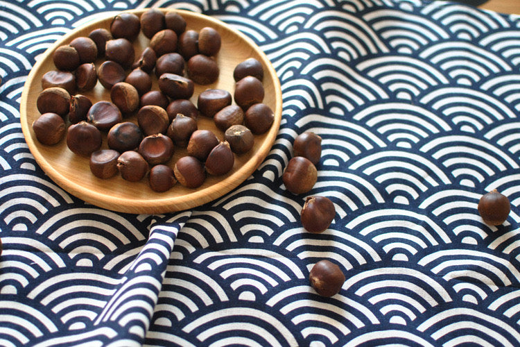 CosyAurora Placemats 30 x 40 cm Navy Blue Ocean Waves for Dining Table, Set of 4