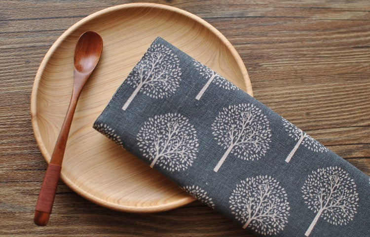 CosyAurora Mulberry Trees Linen Placemats, Set of 4, 30 x 40 cm
