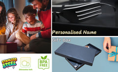 Exzact Personalised Children's Cutlery Kids Cutlery (Personalised Name)