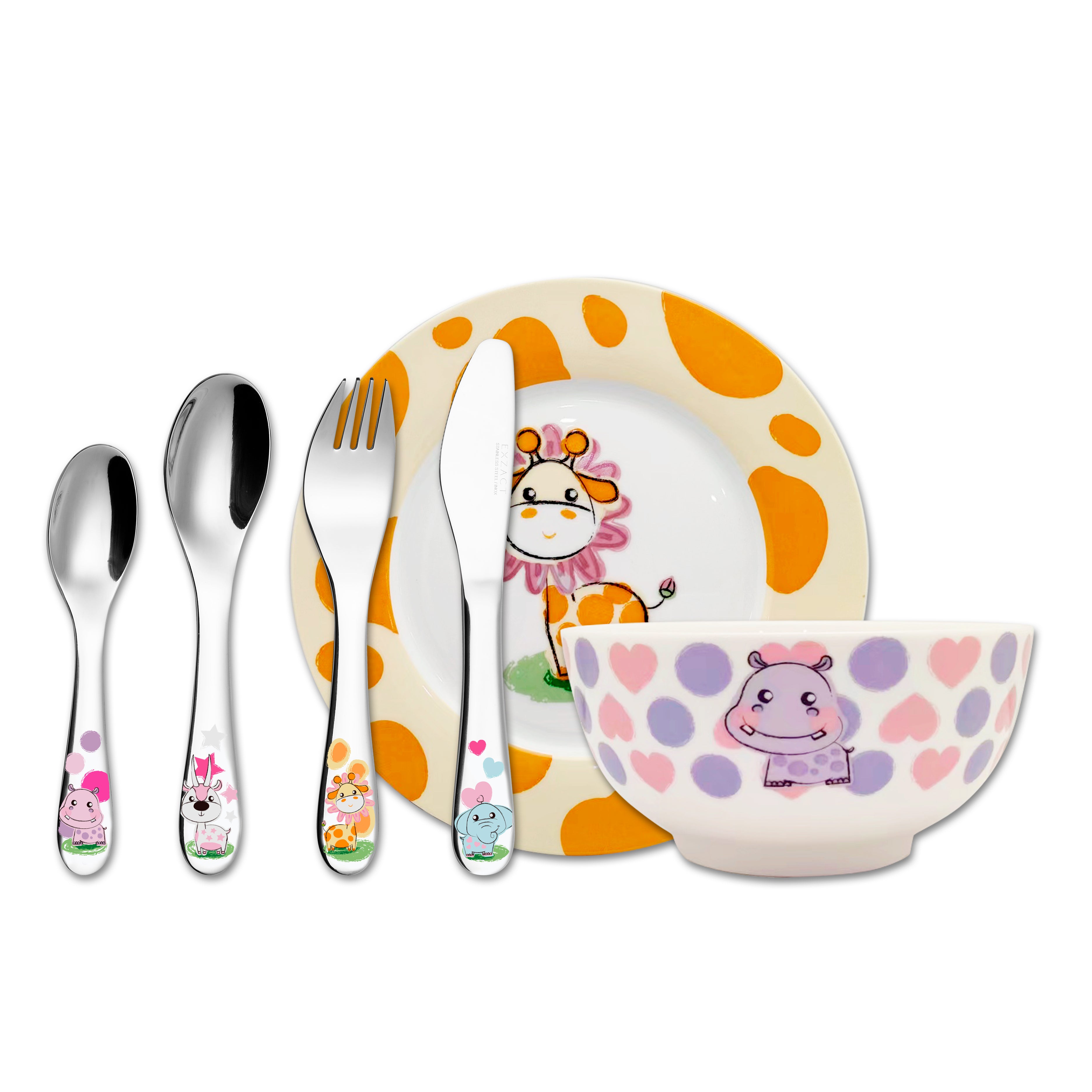EXZACT Children's Dinner Cutlery Gift Set 6 Pieces