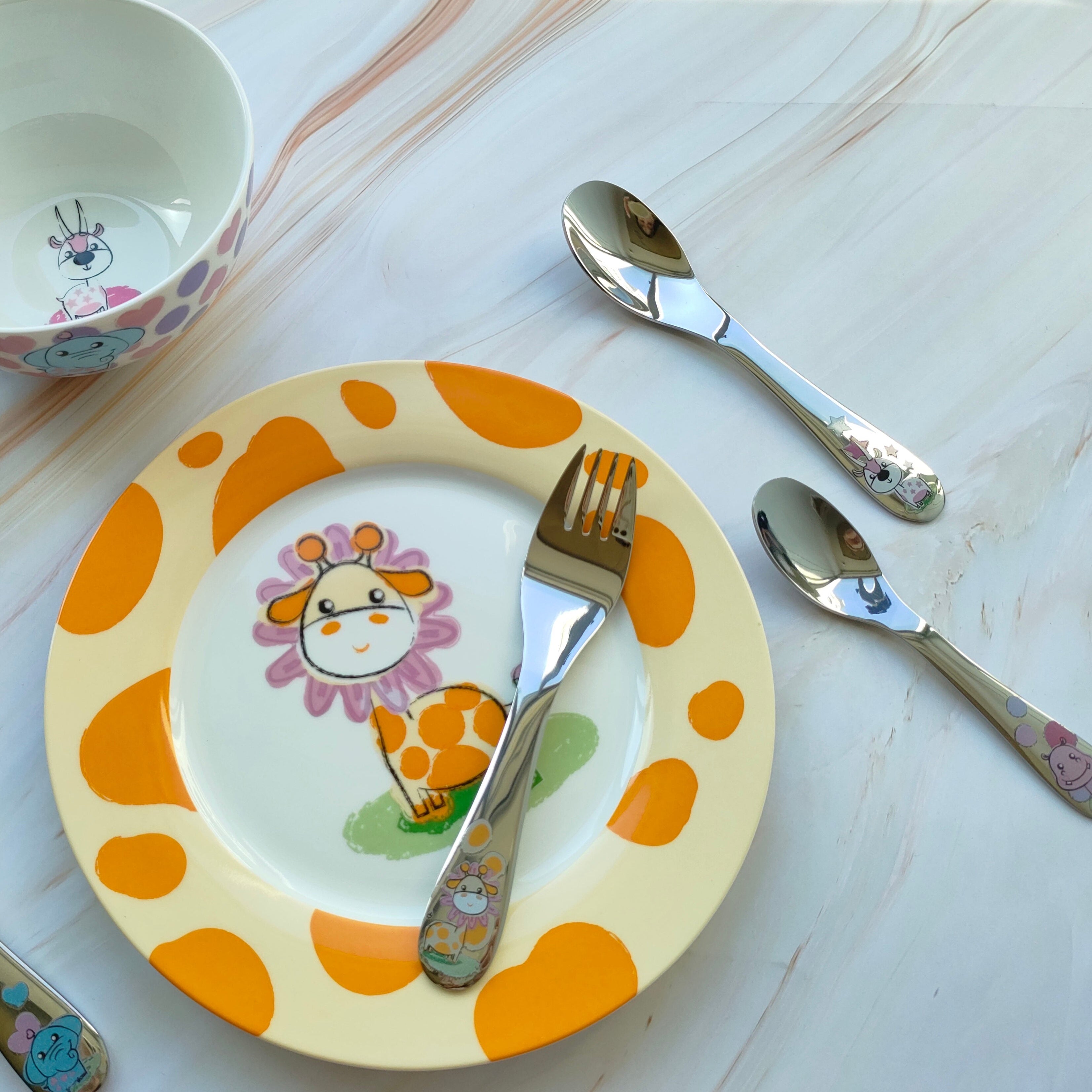 EXZACT Children's Dinner Cutlery Gift Set 6 Pieces