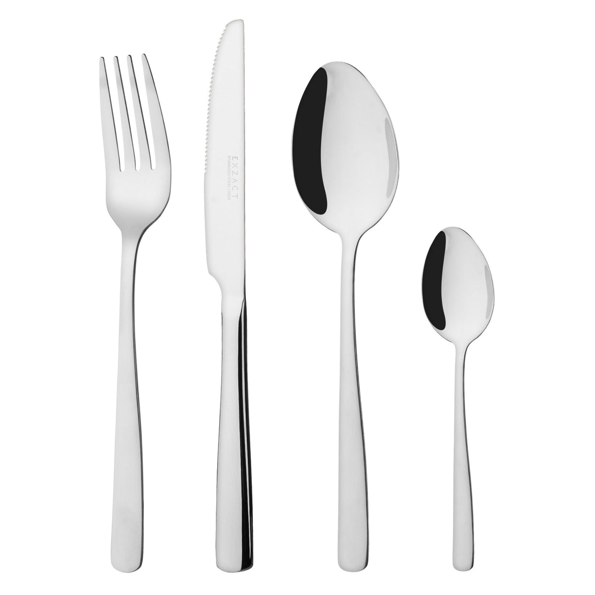 Exzact Cutlery Set – Premium Stainless Steel, Mirror Polished, Dishwasher Safe