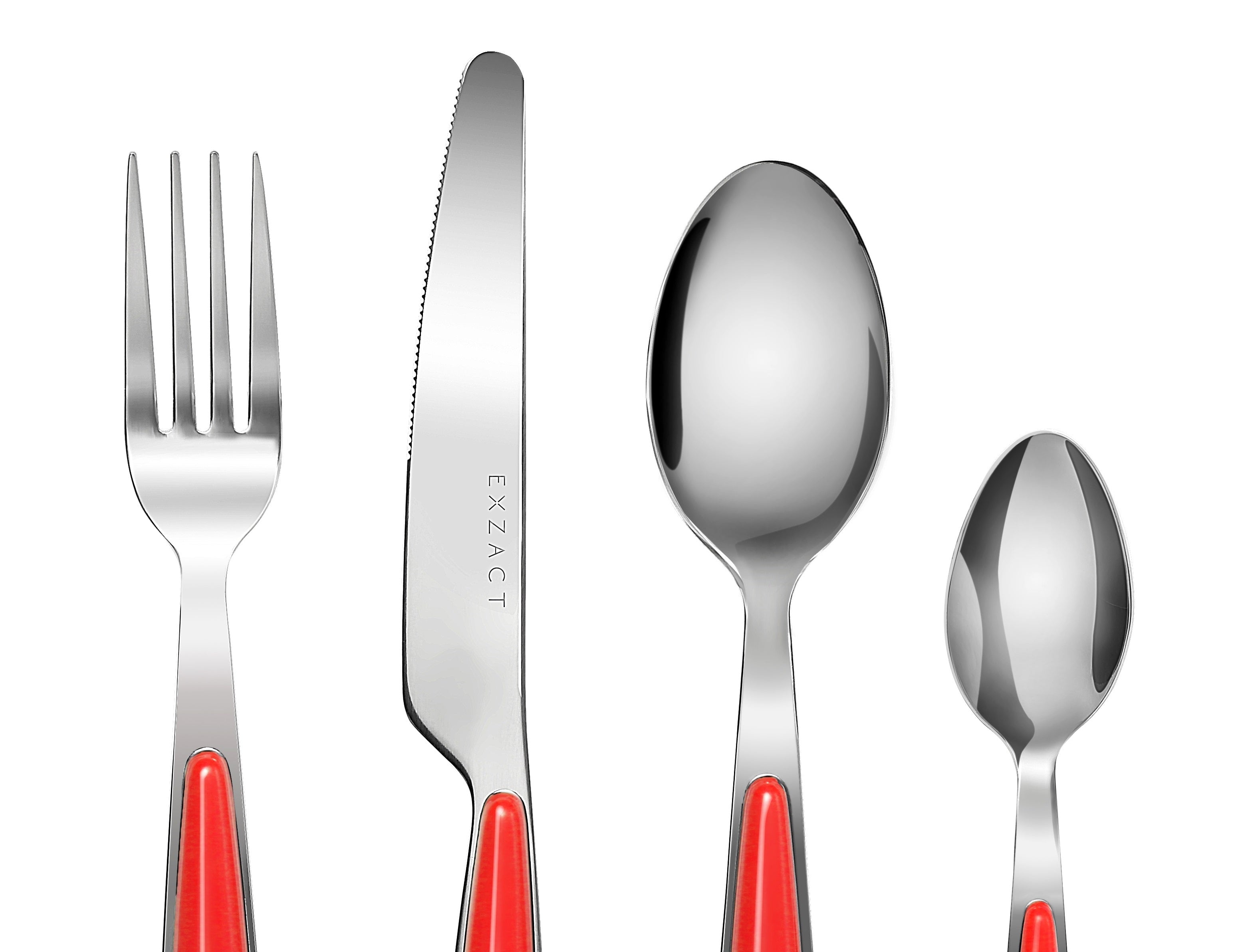 EXZACT Cutlery Set, Stainless Steel with Color Handles - EX07
