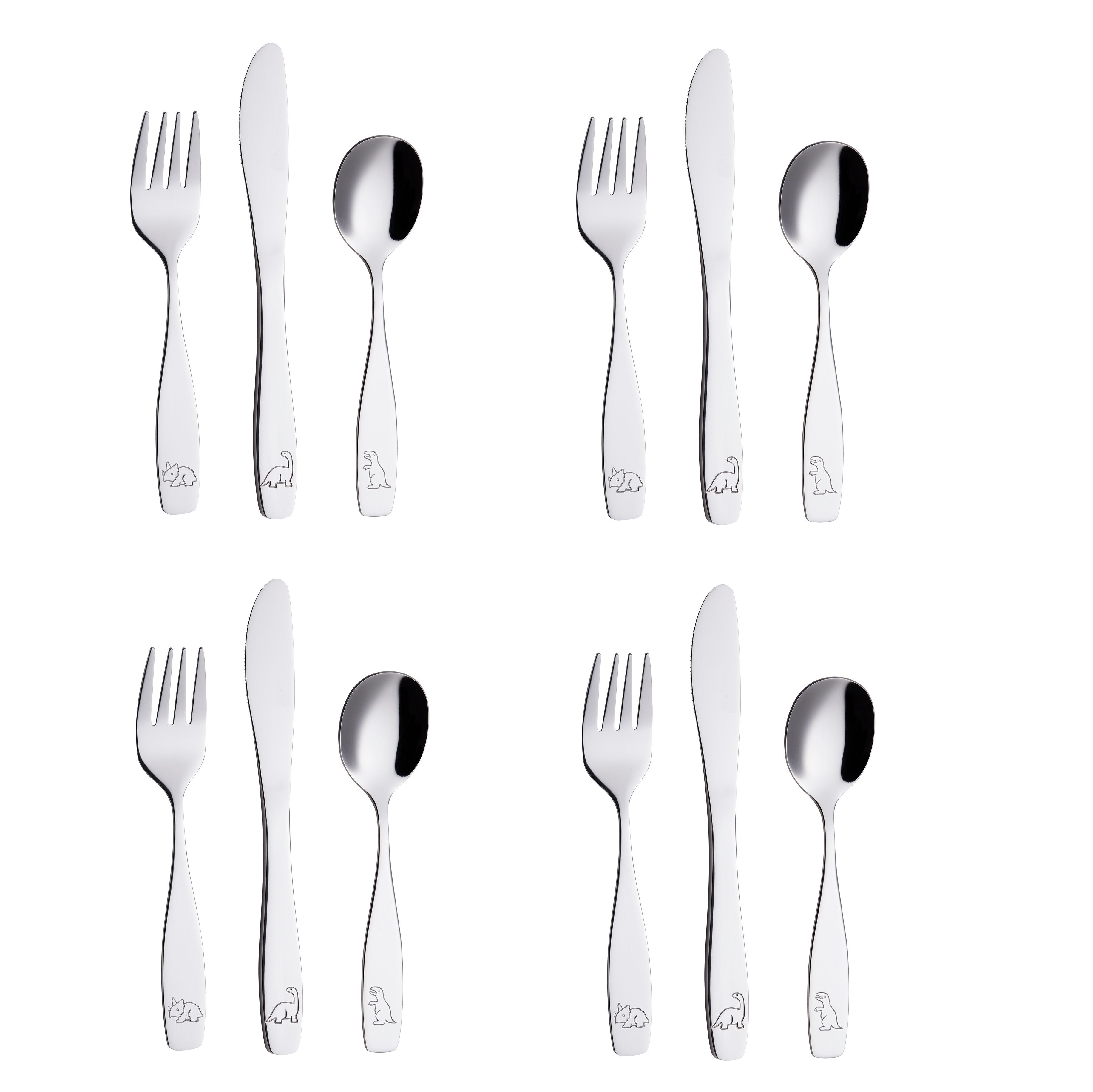 Exzact Children's Cutlery 12pcs Set Stainless Steel/Kids Cutlery