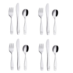Exzact Children's Cutlery 12pcs Set Stainless Steel/Kids Cutlery