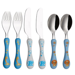 Exzact Children's Cutlery Stainless Steel 6pcs (Safari x 6)
